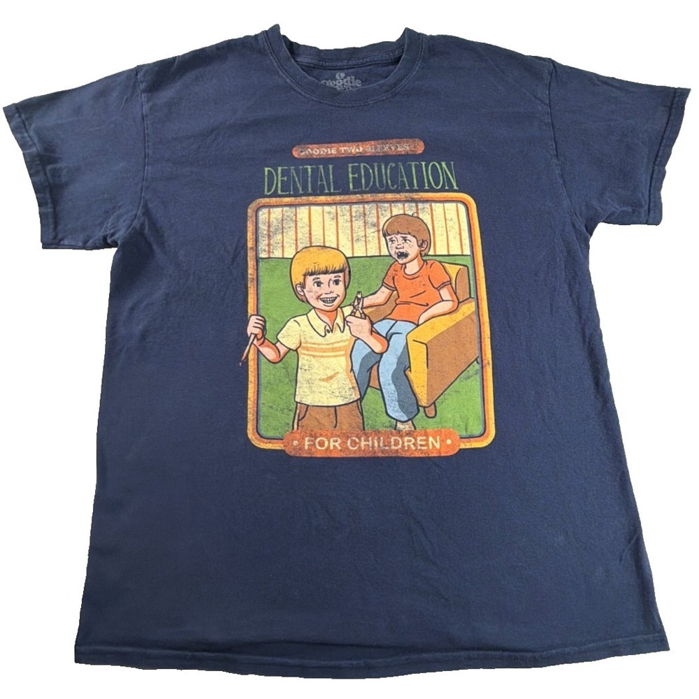 Goodie Two Sleeves Dental Education For Children Dark Humor Novelty Tee Mens